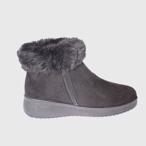 Bota Piel Negro Vía Franca Mujer-3