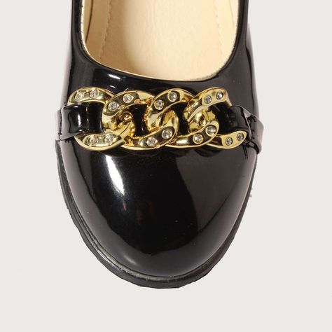 Zapato Negro Vía Franca Niña Art: 3LJY04715BLACK-4