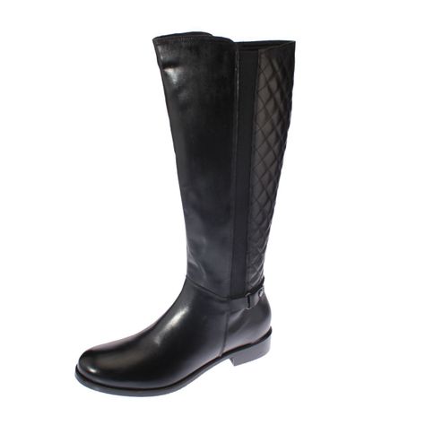 Bota Cuero Negro Vía franca Mujer-0