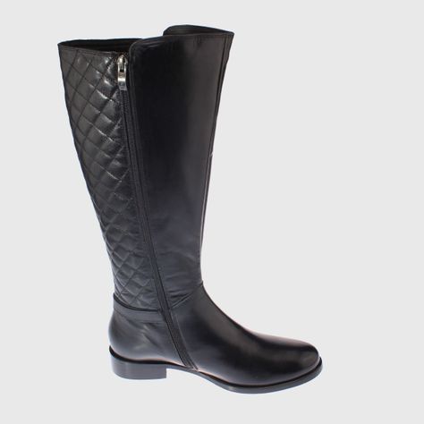 Bota Cuero Negro Vía franca Mujer-2