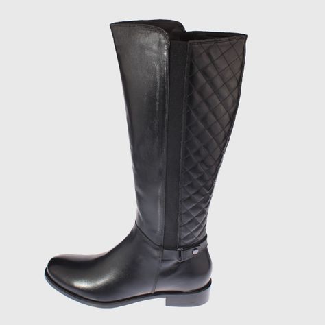 Bota Cuero Negro Vía franca Mujer-3
