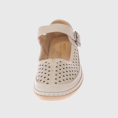 Sandalia Confort Negro Beige Italiano Mujer-2