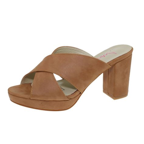 Sandalia Camel Vía Franca Mujer-0