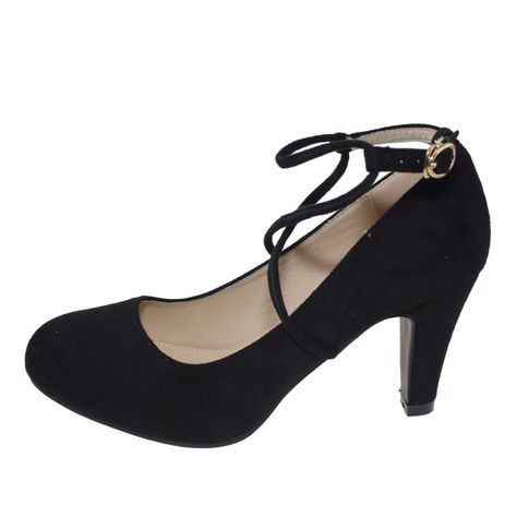 Zapato Negro Vía Franca Mujer-1