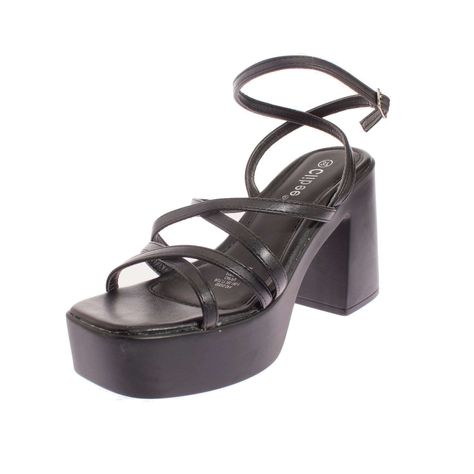 Sandalia Plataforma Negro Vía Franca Mujer Art: 5K5BLACK-0