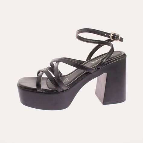 Sandalia Plataforma Negro Vía Franca Mujer Art: 5K5BLACK-1