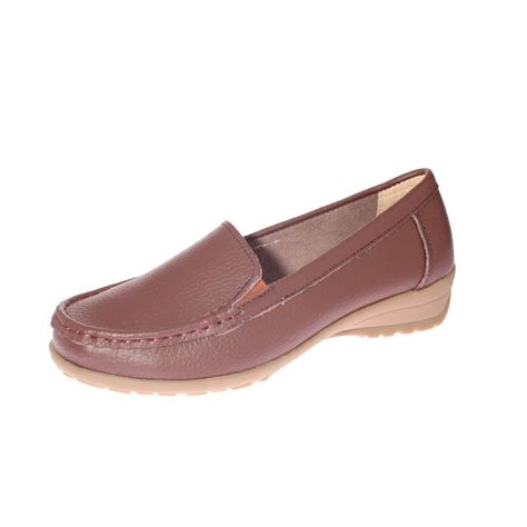 Mocasín Cuero Café Vía Franca Mujer-0