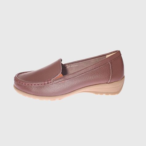 Mocasín Cuero Café Vía Franca Mujer-1