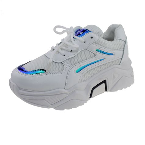 Zapatilla Blanco/Azul Vía Franca Mujer-0