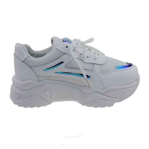 Zapatilla Blanco/Azul Vía Franca Mujer-1