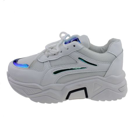 Zapatilla Blanco/Azul Vía Franca Mujer-2