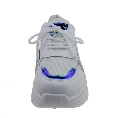 Zapatilla Blanco/Azul Vía Franca Mujer-3