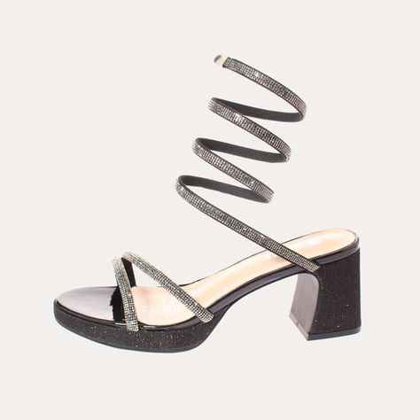 Sandalia Taco Negro Vía Franca Mujer Art: 52100BLACK-1