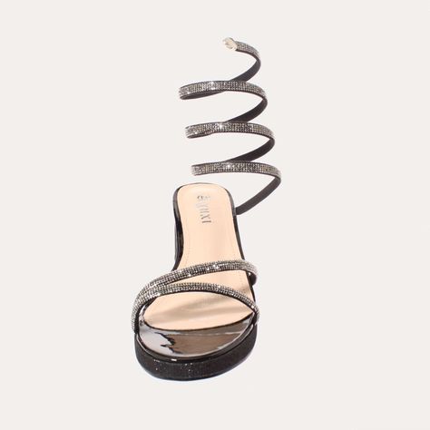 Sandalia Taco Negro Vía Franca Mujer Art: 52100BLACK-2