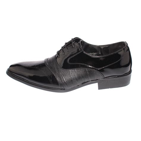 Zapato Formal Negro Vía Franca Hombre-3