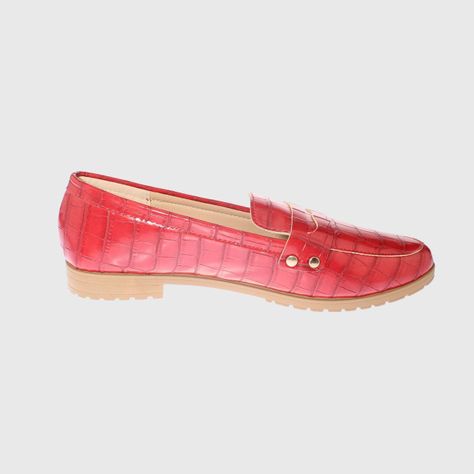 Mocasín Rojo Vía Franca Mujer-3