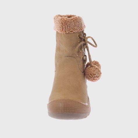 Bota Pom Pom Beige Vía Franca Niña-2