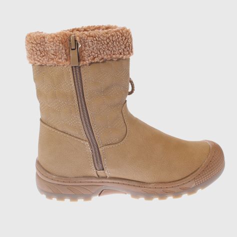 Bota Pom Pom Beige Vía Franca Niña-3