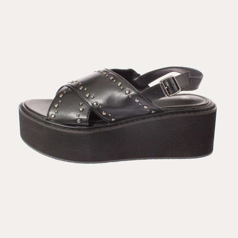 Sandalia Plataforma Negro Vía Franca Mujer Art: 52109B30874BLACK-1