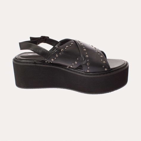 Sandalia Plataforma Negro Vía Franca Mujer Art: 52109B30874BLACK-3