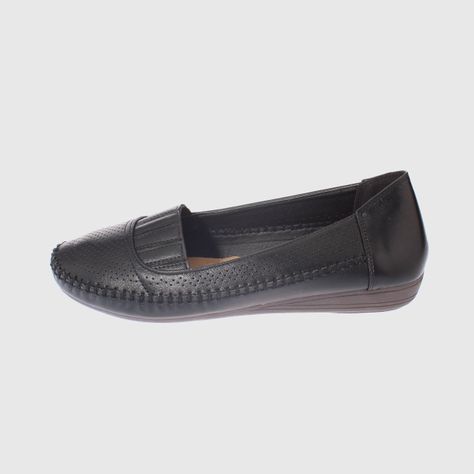 Mocasín Negro Vía Franca Mujer-1