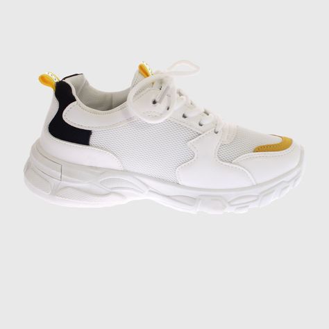Zapatilla Blanco/Amarillo Vía Franca Mujer-2