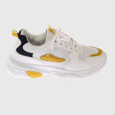 Zapatilla Blanco/Amarillo Vía Franca Mujer-4