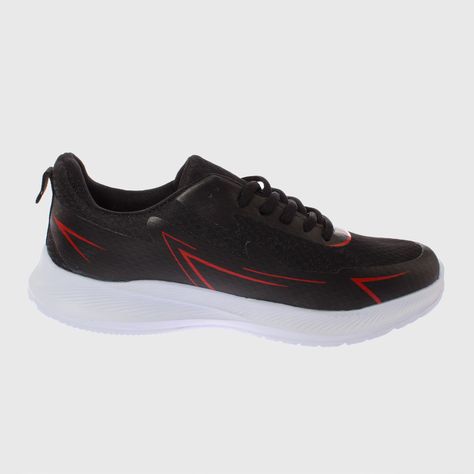Zapatilla Negro/Rojo Vía Franca Hombre-3