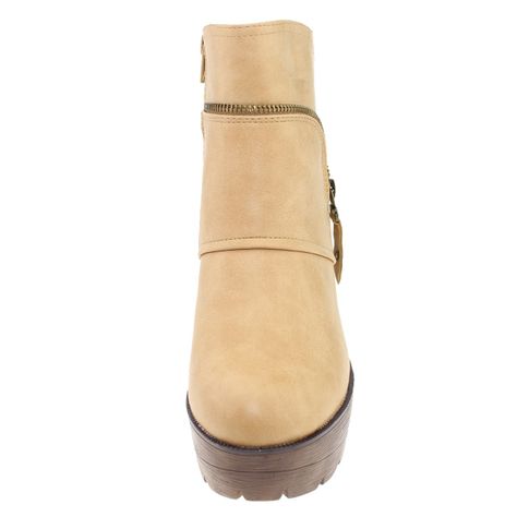 Botín Camel Vía Franca Mujer-3