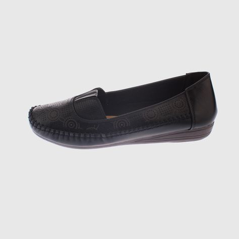 Mocasín Negro Vía Franca Mujer-1