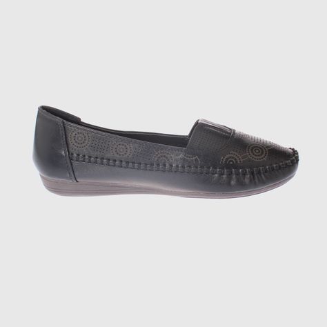 Mocasín Negro Vía Franca Mujer-3