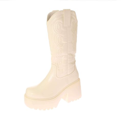 Bota Terraplen Blanco Vía Franca Mujer Art: 5XZN584BBEIGE-0