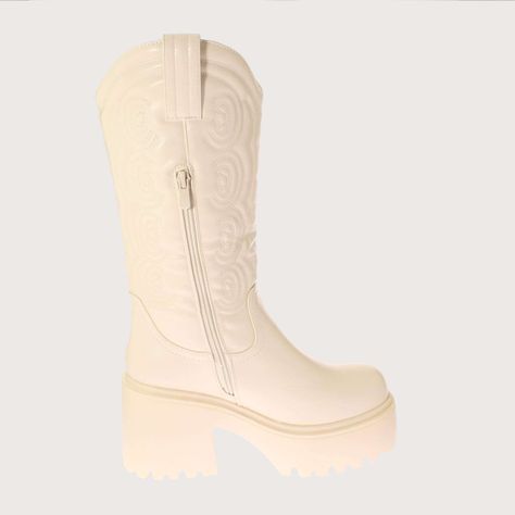 Bota Terraplen Blanco Vía Franca Mujer Art: 5XZN584BBEIGE-3