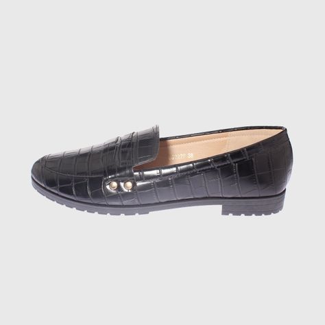 Mocasín Negro Vía Franca Mujer-1