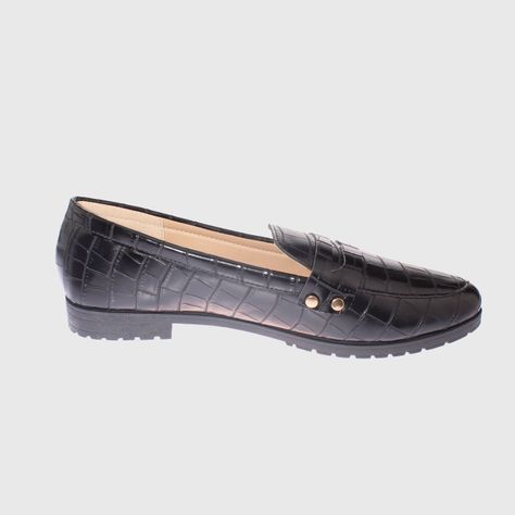 Mocasín Negro Vía Franca Mujer-3