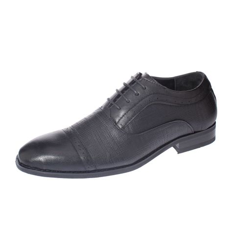 Zapato Vestir Negro Vía Franca Hombre-0