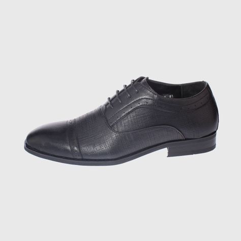 Zapato Vestir Negro Vía Franca Hombre-1