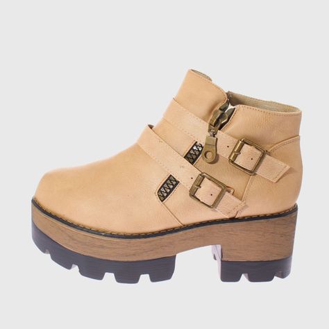 Botín Terraplen Beige Vía Franca Mujer-1