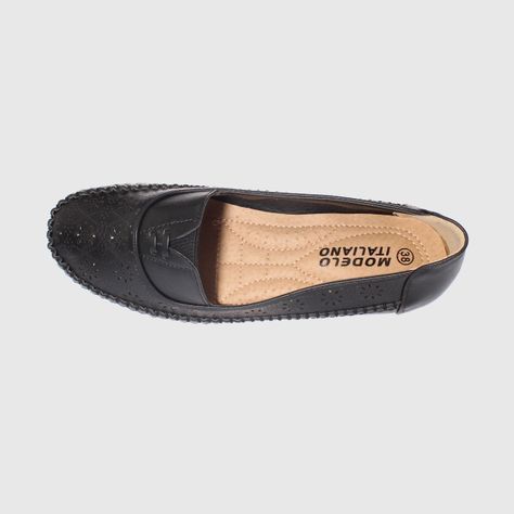 Mocasín Negro Vía Franca Mujer-5