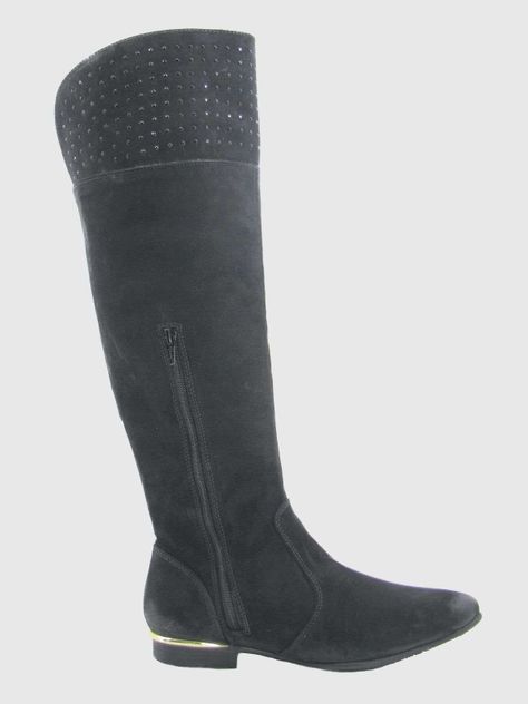 Bota Cuero Negro Vía Franca Mujer-2