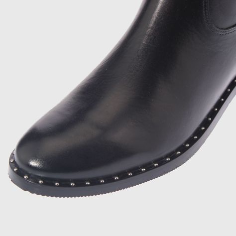 Bota Cuero Negro Vía franca Mujer-3