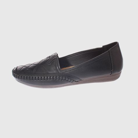 Mocasín Negro Vía Franca Mujer-1