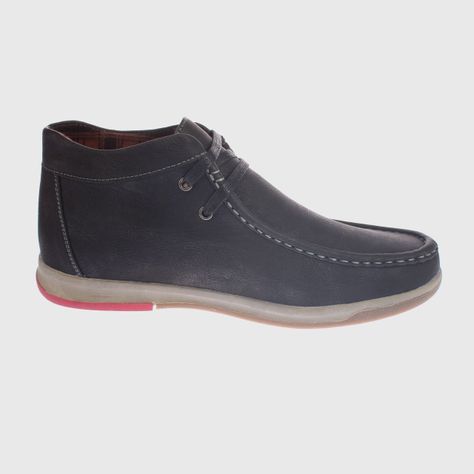 Zapato Caña Negro Vía Franca Hombre-2