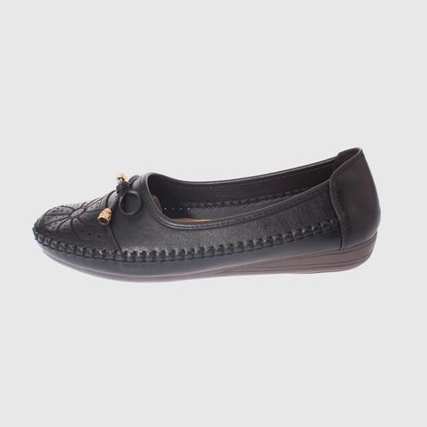 Mocasín Negro Vía Franca Mujer-1