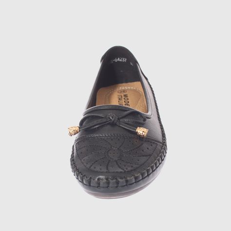 Mocasín Negro Vía Franca Mujer-5