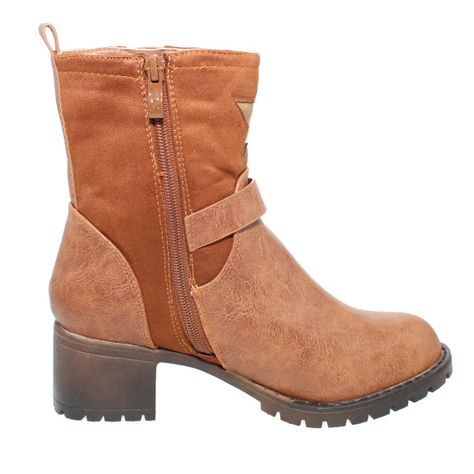 Botín Camel Vía Franca Mujer-1