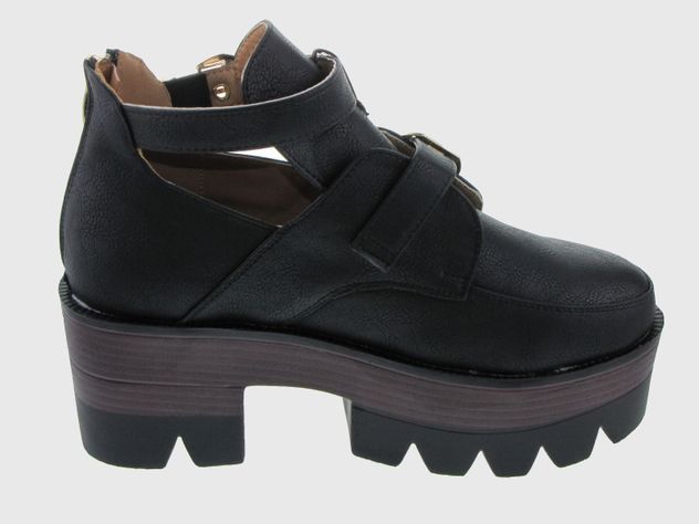 Botin Verano Negro Vía franca Mujer-3