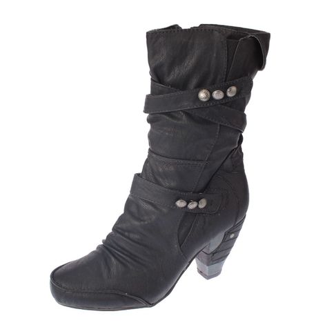 Bota Taco Negro Vía franca Mujer-0