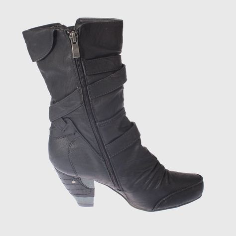 Bota Taco Negro Vía franca Mujer-2