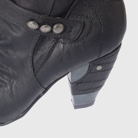Bota Taco Negro Vía franca Mujer-3
